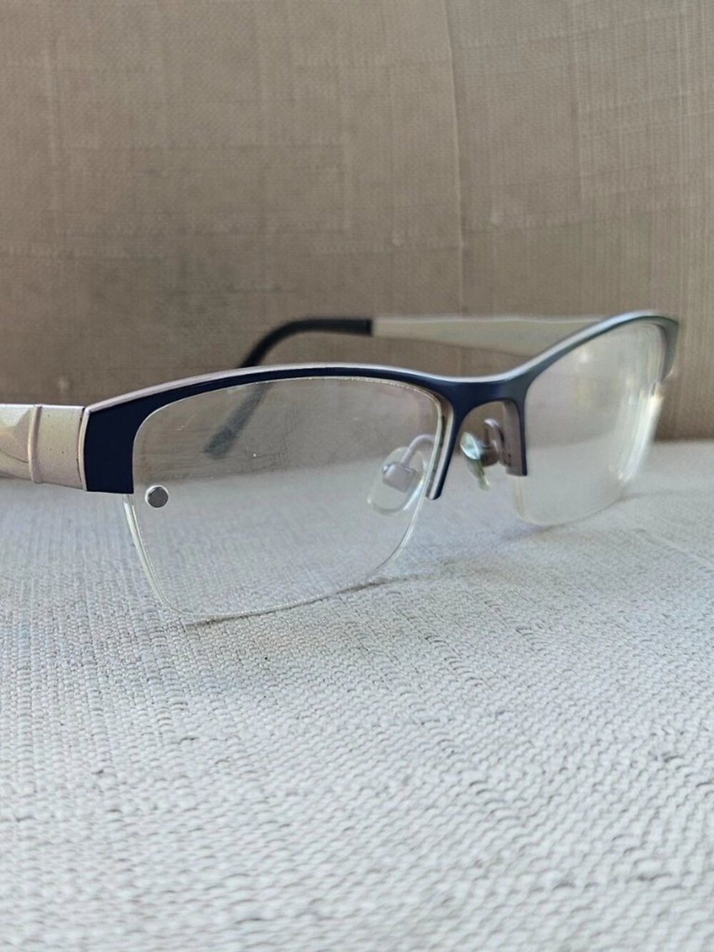 pro design Denmark Eyeglasses Frame TITANIUM Blue/Rose Gold Half Rim Glasses